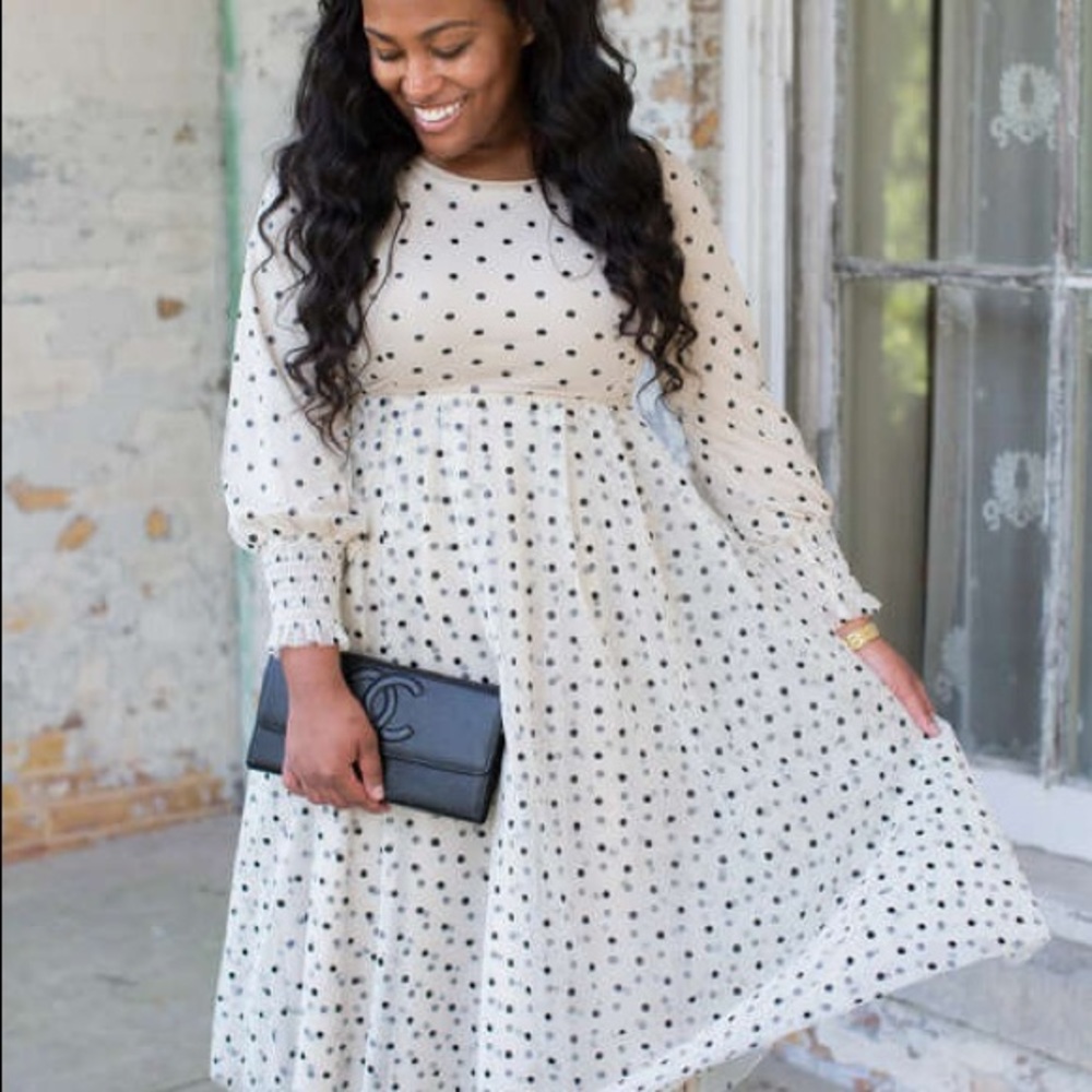 Dainty Jewells Chiffon Dot Dress